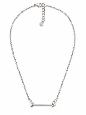 LC Lauren Conrad Silver Tone Arrow Pendant Necklace Adjustable